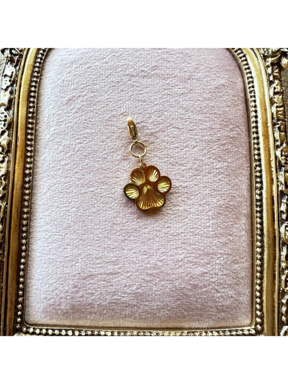 Gold Paw Print Charm 18K Gold PVD Stainless Steel Waterproof Lobster Claw Clasp - Picture 9 of 11